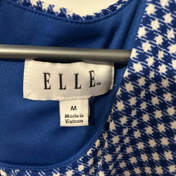 Elle Blue Checkered Midi Dress - Picture 5 of 5